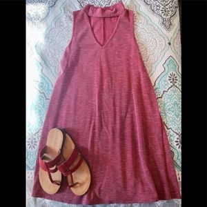 Red Drop Waist Dress